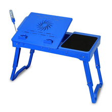 Load image into Gallery viewer, Foldable Laptop Table Bed Notebook Desk with Cooling Fan Mouse Board