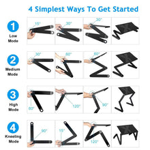 Load image into Gallery viewer, Foldable Laptop Table Bed Notebook Desk with Mouse Board
