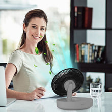 Load image into Gallery viewer, Foldable Rechargeable LED Desk Fan Wall Mounted with Magnetic Remote