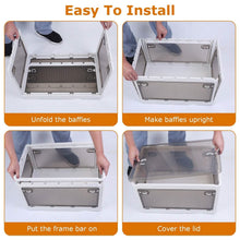 Load image into Gallery viewer, Foldable Storage Bins with Lid 4 Doors Collapsible Stackable with Lock
