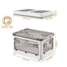 Load image into Gallery viewer, Foldable Storage Bins with Lid 4 Doors Collapsible Stackable with Lock