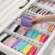 Load image into Gallery viewer, Foldable Underwear Storage Box Magic Mesh Transparent Plaid Fabric