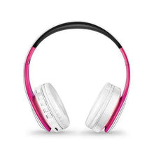 Load image into Gallery viewer, Folding Bluetooth White Blue Wireless Stereo Headphones Headset Mic Support Comfortable Earmuffs Modern Simple Design