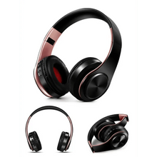Load image into Gallery viewer, Folding Bluetooth White Blue Wireless Stereo Headphones Headset Mic Support Comfortable Earmuffs Modern Simple Design