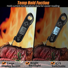 Load image into Gallery viewer, Food Kitchen Digital Meat BBQ Thermometer Dual Probe Design Waterproof Cooking Tools Instant Read Food Thermometer with Alarm and Calibration Function Waterproof Cooking Thermometer for Grilling Baking BBQ Candy Milk