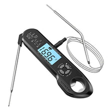 Load image into Gallery viewer, Food Kitchen Digital Meat BBQ Thermometer Dual Probe Design Waterproof Cooking Tools Instant Read Food Thermometer with Alarm and Calibration Function Waterproof Cooking Thermometer for Grilling Baking BBQ Candy Milk