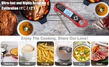 Load image into Gallery viewer, Food Kitchen Digital Meat BBQ Thermometer Dual Probe Design Waterproof Cooking Tools Instant Read Food Thermometer with Alarm and Calibration Function Waterproof Cooking Thermometer for Grilling Baking BBQ Candy Milk