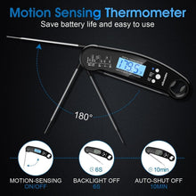 Load image into Gallery viewer, Food Kitchen Digital Meat Thermometer Waterproof Kitchen Food Cooking Thermometer with Backlight LCD Best Super Fast Electric Meat Thermometer Probe for BBQ Grilling Baking BBQ Waterproof Kitchen Cooking Tools