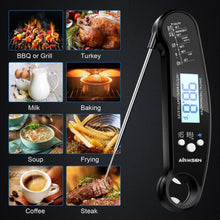 Load image into Gallery viewer, Food Kitchen Digital Meat Thermometer Waterproof Kitchen Food Cooking Thermometer with Backlight LCD Best Super Fast Electric Meat Thermometer Probe for BBQ Grilling Baking BBQ Waterproof Kitchen Cooking Tools