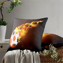 Load image into Gallery viewer, Football Pillow Case Decoration Sofa Cushion Pillow Case Throw Pillow Cover Cool Soccer Ball Art Amazing Football Fire Home Artwork Decor Pillow Case Decoration Car Pillow Case