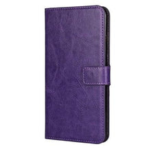 Load image into Gallery viewer, For iPhone X Case Cover for iPhone 8 7 6 6S Plus 5 5S 5SE Luxury PU Leather Flip Wallet Phone Cases Black Simple Card Holder With Magnetic Button Flip Leather Cover