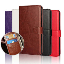 Load image into Gallery viewer, For iPhone X Case Cover for iPhone 8 7 6 6S Plus 5 5S 5SE Luxury PU Leather Flip Wallet Phone Cases Black Simple Card Holder With Magnetic Button Flip Leather Cover