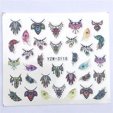 Load image into Gallery viewer, Fox Wolf Animal 3D Embossed Nail Sticker Flower Adhesive Manicure Slider Nail Art Tips Decorations Decals Manicure Design Golden Firework Star Accessories Heart Nail Art Stickers Glitter Decals Love Nail Sequins Laser Heart Nail