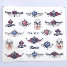 Load image into Gallery viewer, Fox Wolf Animal 3D Embossed Nail Sticker Flower Adhesive Manicure Slider Nail Art Tips Decorations Decals Manicure Design Golden Firework Star Accessories Heart Nail Art Stickers Glitter Decals Love Nail Sequins Laser Heart Nail