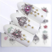 Load image into Gallery viewer, Fox Wolf Animal 3D Embossed Nail Sticker Flower Adhesive Manicure Slider Nail Art Tips Decorations Decals Manicure Design Golden Firework Star Accessories Heart Nail Art Stickers Glitter Decals Love Nail Sequins Laser Heart Nail