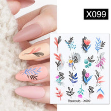 Load image into Gallery viewer, French Line Nail Water Decal Flower Marble Leaf Girl Stickers on Nails Water Ink Transfer Slider Nail Stickers Decor Kids Nails Art Decoration Nail Strips Shiny French Tip Guides Stickers French Nail Stickers Form Fringe Guides