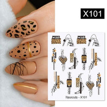 Load image into Gallery viewer, French Line Nail Water Decal Flower Marble Leaf Girl Stickers on Nails Water Ink Transfer Slider Nail Stickers Decor Kids Nails Art Decoration Nail Strips Shiny French Tip Guides Stickers French Nail Stickers Form Fringe Guides