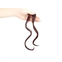 Load image into Gallery viewer, French Style Synthetic Air Bangs Women Fake Bangs Hair Piece Clip In Hair Extensions Blend Hair Clip In Hair Bangs Hairpiece Natural Flat Neat Bangs With Temples For Women One Piece Hairpiece