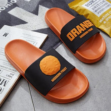 Load image into Gallery viewer, Fruit Home Women Slippers Banana Summer Indoor Flats Orange Bathroom Slides Non Slip Fruit Slippers Soft Slide Sandals Non-Slip Bath Shower Slippers