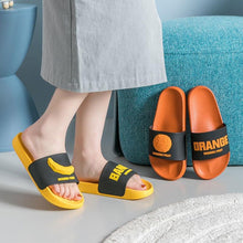 Load image into Gallery viewer, Fruit Home Women Slippers Banana Summer Indoor Flats Orange Bathroom Slides Non Slip Fruit Slippers Soft Slide Sandals Non-Slip Bath Shower Slippers