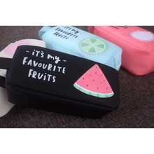 Load image into Gallery viewer, Fruit Pattern Pencil Case Large Capacity Candy Colors Pencil Cases High School College Office Supply Pencil Box