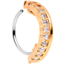 Load image into Gallery viewer, 20G Clear CZ Gem Rose Gold Tone Sleek Seamless Circular Ring