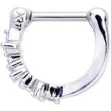 Load image into Gallery viewer, 16G 5/16 Clear Gem Sparkle Hinged Cartilage Clicker