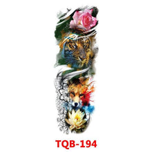 Load image into Gallery viewer, Full Arm Large Size Sleeve Temporary Sticker Dragon Tattoo Waterproof Body Art Realistic 3D Design For Mens