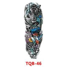 Load image into Gallery viewer, Full Arm Large Size Sleeve Temporary Sticker Dragon Tattoo Waterproof Body Art Realistic 3D Design For Mens