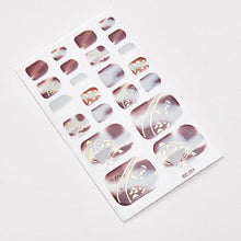 Load image into Gallery viewer, Full Beauty Loveliness Designed Manicure Valentines Nail Art Designer Nail Decals Kids Nails Art Decoration Nail Sticker Set French Tip Guides Stickers French Nail Stickers Form Fringe Guides for Decoration Stencil Tools