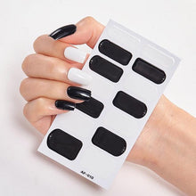 Load image into Gallery viewer, Full Cover Nail Stickers Nail Polish Nail Decoration Nails Sticker Designer Self Adhesive Nail Sticker Creative Nail Art Sticker Sticker Nail Decorations Accessories Metal Curve Stripe Lines Design Letter Nail Sticker Adhesive Decoration Template