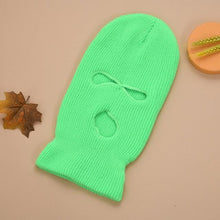 Load image into Gallery viewer, Full Face Cover Mask Three 3 Hole Balaclava Knit Hat Army Tactical CS Winter Ski Cycling Mask Beanie Hat Scarf Warm Face Masks Knit Hat Full Face Cover Balaclava Hats Funny Party Embroidery Beanies Caps Hole Knitted Full Face Cover
