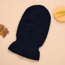 Load image into Gallery viewer, Full Face Cover Mask Three 3 Hole Balaclava Knit Hat Army Tactical CS Winter Ski Cycling Mask Beanie Hat Scarf Warm Face Masks Knit Hat Full Face Cover Balaclava Hats Funny Party Embroidery Beanies Caps Hole Knitted Full Face Cover