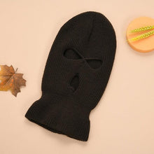 Load image into Gallery viewer, Full Face Cover Mask Three 3 Hole Balaclava Knit Hat Army Tactical CS Winter Ski Cycling Mask Beanie Hat Scarf Warm Face Masks Knit Hat Full Face Cover Balaclava Hats Funny Party Embroidery Beanies Caps Hole Knitted Full Face Cover