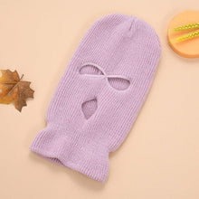 Load image into Gallery viewer, Full Face Cover Mask Three 3 Hole Balaclava Knit Hat Army Tactical CS Winter Ski Cycling Mask Beanie Hat Scarf Warm Face Masks Knit Hat Full Face Cover Balaclava Hats Funny Party Embroidery Beanies Caps Hole Knitted Full Face Cover
