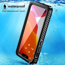 Load image into Gallery viewer, Full Sealed Underwater Case For iPhone 14 13 12 Pro Max Mini 11 XS Max XR 6 7 8 Plus 5 Waterproof Diving Swim Cover Waterproof Case for iPhone Slim Fit Snow Resistant Case Strong Phone Case & Screen Protector