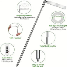 Load image into Gallery viewer, Full Spectrum LED Halo Plant Light With Stand Height Adjustable Auto Timer