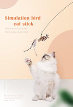 Load image into Gallery viewer, Funny Feather Bird with Bell Cat Stick Toy for Kitten Playing Teaser Wand Toy Cat Supplies Interactive Wiggle Moving Cat Kicker Toy with Plush Interactive Cat Toys Fun Toy For Cat Exercise