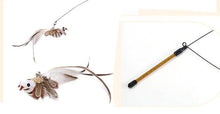 Load image into Gallery viewer, Funny Feather Bird with Bell Cat Stick Toy for Kitten Playing Teaser Wand Toy Cat Supplies Interactive Wiggle Moving Cat Kicker Toy with Plush Interactive Cat Toys Fun Toy For Cat Exercise