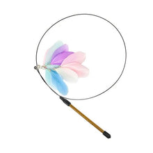 Load image into Gallery viewer, Funny Feather Bird with Bell Cat Stick Toy for Kitten Playing Teaser Wand Toy Cat Supplies Interactive Wiggle Moving Cat Kicker Toy with Plush Interactive Cat Toys Fun Toy For Cat Exercise