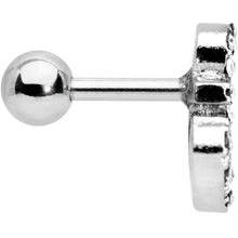 Load image into Gallery viewer, 16G 1/4 Clear Gem Nautical Anchor Cartilage Tragus Earring