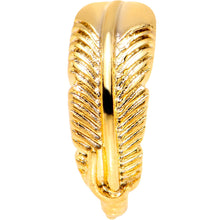 Load image into Gallery viewer, 20G 5/16 Gold Tone Feather Seamless Circular Ring