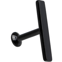 Load image into Gallery viewer, 1/4 12mm Black IP Rectangle Internal Thread Daith Cartilage Tragus