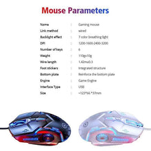 Load image into Gallery viewer, Gaming LED Wired Mechanical Mouse 6 Button With Backlight Ergonomic Cool Mouse Design For Laptop And Computer