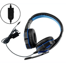 Load image into Gallery viewer, Gaming Red Black Wired Headset Stereo Gamer Headphone Noise Cancelling Over Ear Headphones With Mic LED Light Bass Surround Soft Memory Earmuffs For Laptop