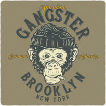 Load image into Gallery viewer, Gangster Brooklyn Men's Bamboo Viscose/Organic Cotton Short Sleeve Graphic T-Shirt