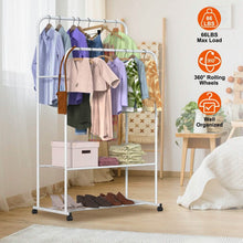Load image into Gallery viewer, Garment Hanging Rack Clothing Organizer