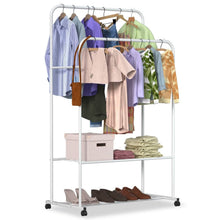 Load image into Gallery viewer, Garment Hanging Rack Clothing Organizer