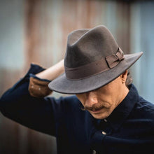 Load image into Gallery viewer, Gentleman New Fashion Men Fedoras Hat Jazz Hat With Bow Tie Fedora Hats Fashionable Classic Wide Brim Hat Elegant Soft Outdoor Cap Casual Hat For Daily Wear