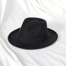 Load image into Gallery viewer, Gentleman New Fashion Men Fedoras Hat Jazz Hat With Bow Tie Fedora Hats Fashionable Classic Wide Brim Hat Elegant Soft Outdoor Cap Casual Hat For Daily Wear